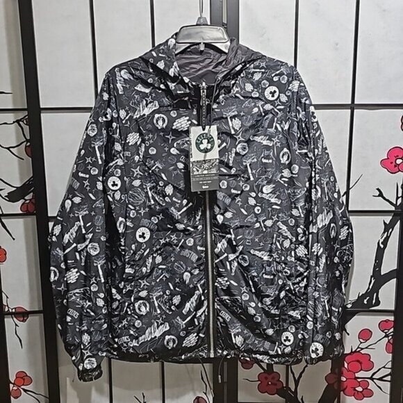 Boston Celtics The Very Warm x NBALab Reversible Windbreaker Jacket Medium New - Picture 2 of 12